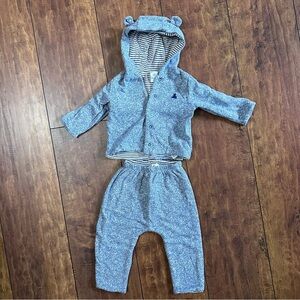 Baby Gap heather blue hoodie and pant suit  : 3-6 months